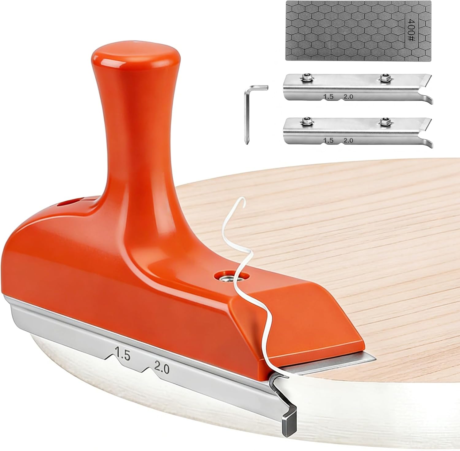3 in 1 Edge Banding Trimmer Set with 2 Replacement Blades & Sharpening Stone – Woodworking...