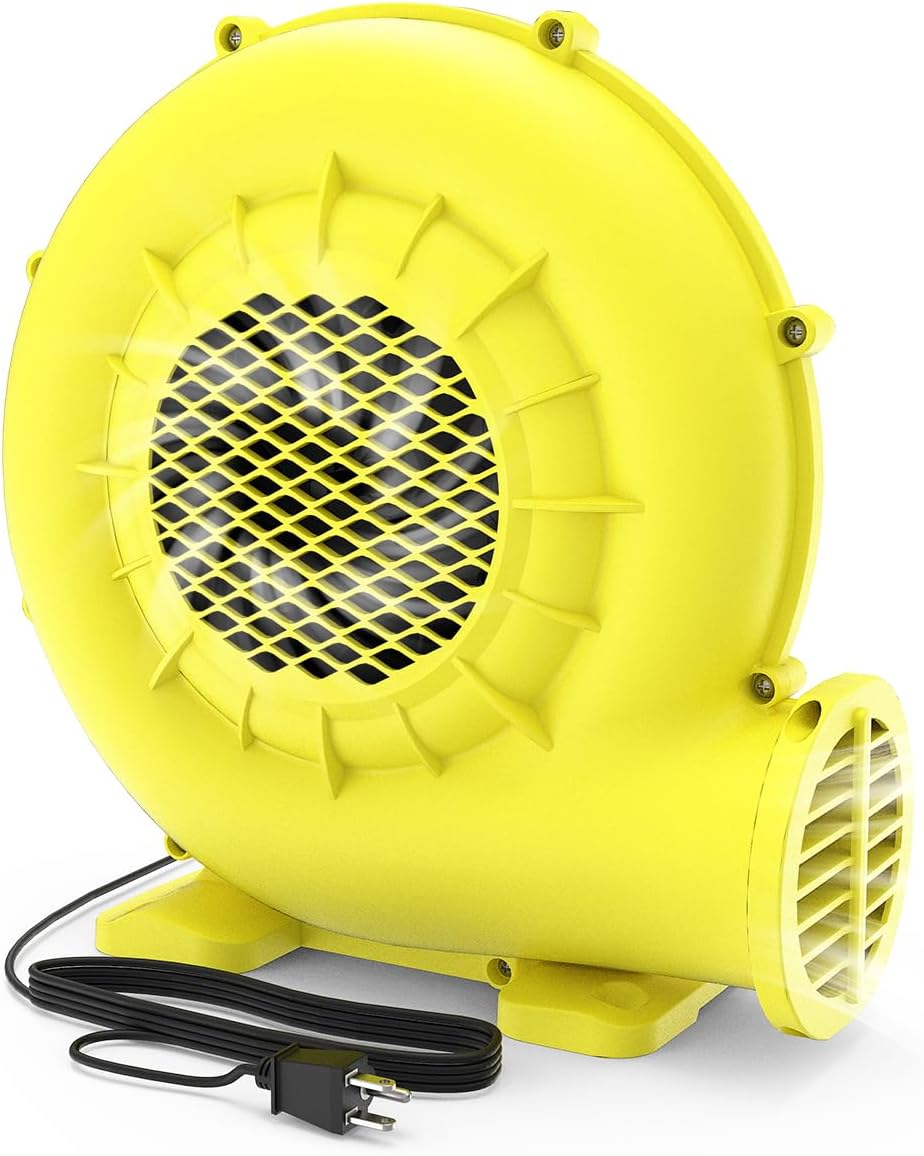 370W Blower for Bounce House: Heavy-Duty Portable Inflatable Blower with Double-Sided Fan...