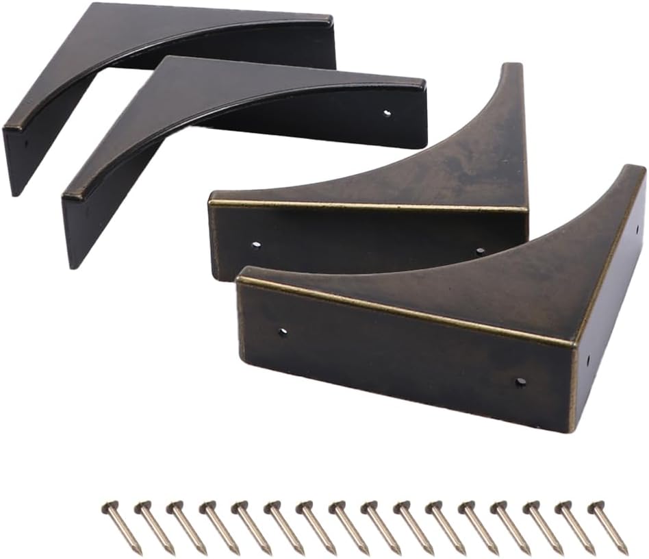 4-Pack 2.5" Metal Corner Protectors - Decorative & Protective Guards for Table & Cabinet...
