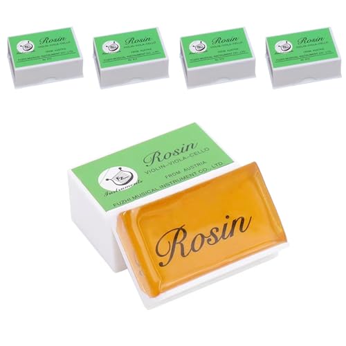 4 Pack Violin Rosin,Bow Rosin,Natural Low Dust Rosin with Protective Case For Universal...