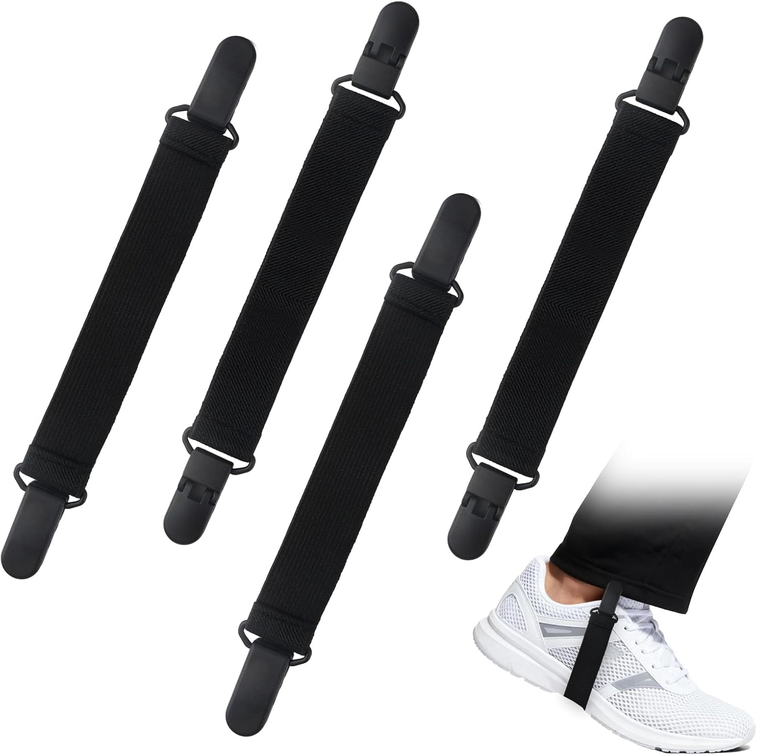 4 PCS Adjustable Boot Straps for Cowboy Boots - Adjustable Elastic Boot Straps Clamp, Garter...