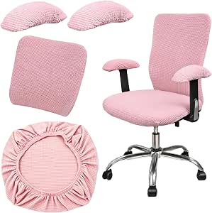4 Pcs Office Chair Covers, Universal Computer Chair Covers, Stretchable Slipcovers with...