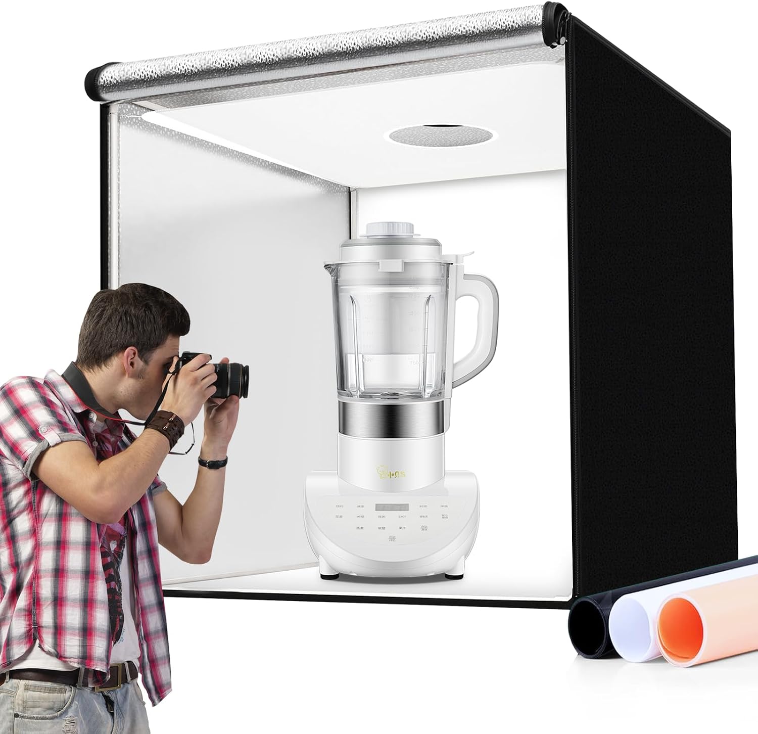 40x40 Inch Photo Studio Photo Light Box for Photography, 405 LED Large Lightbox with 3 Light...