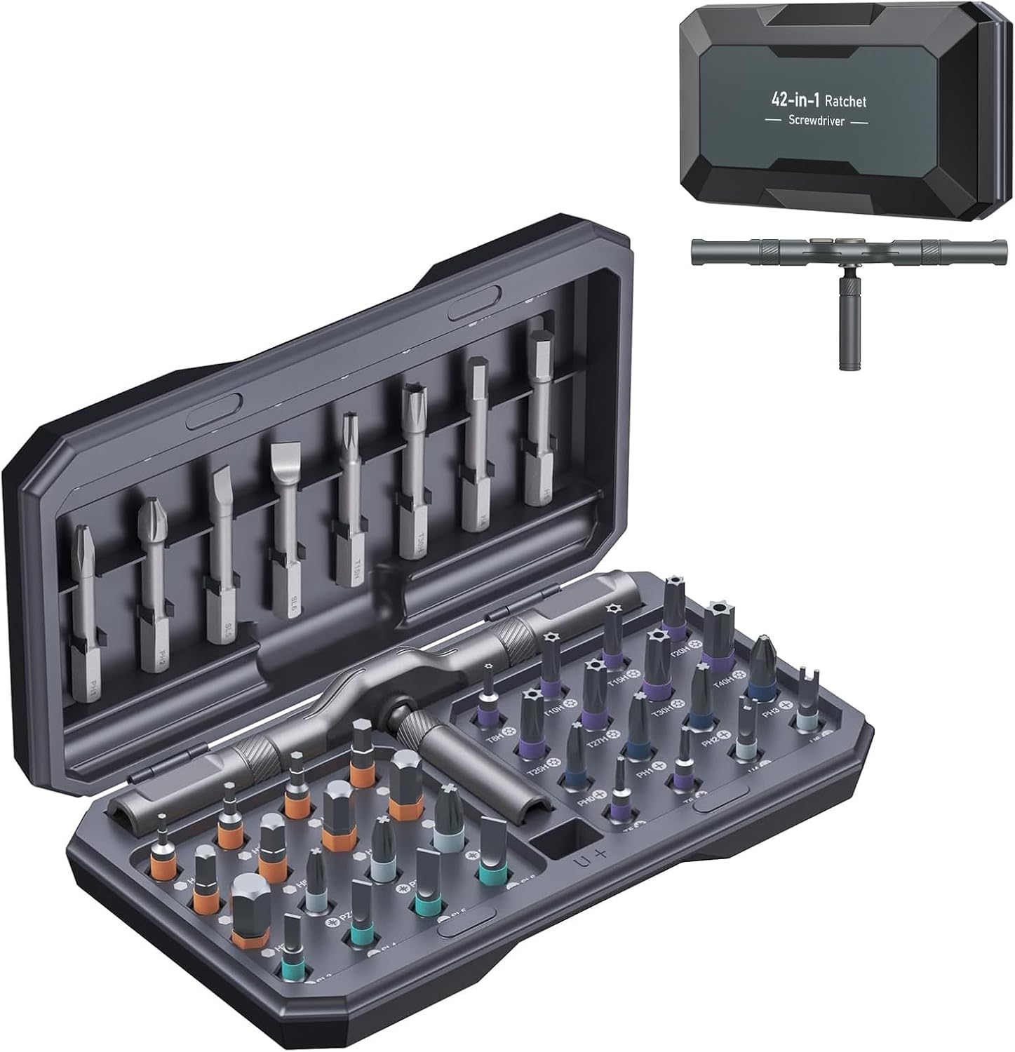 42 in 1 Magnetic Screwdriver Set - Olipiter Ratchet Screwdriver Set with 40 PCS Magnetic...