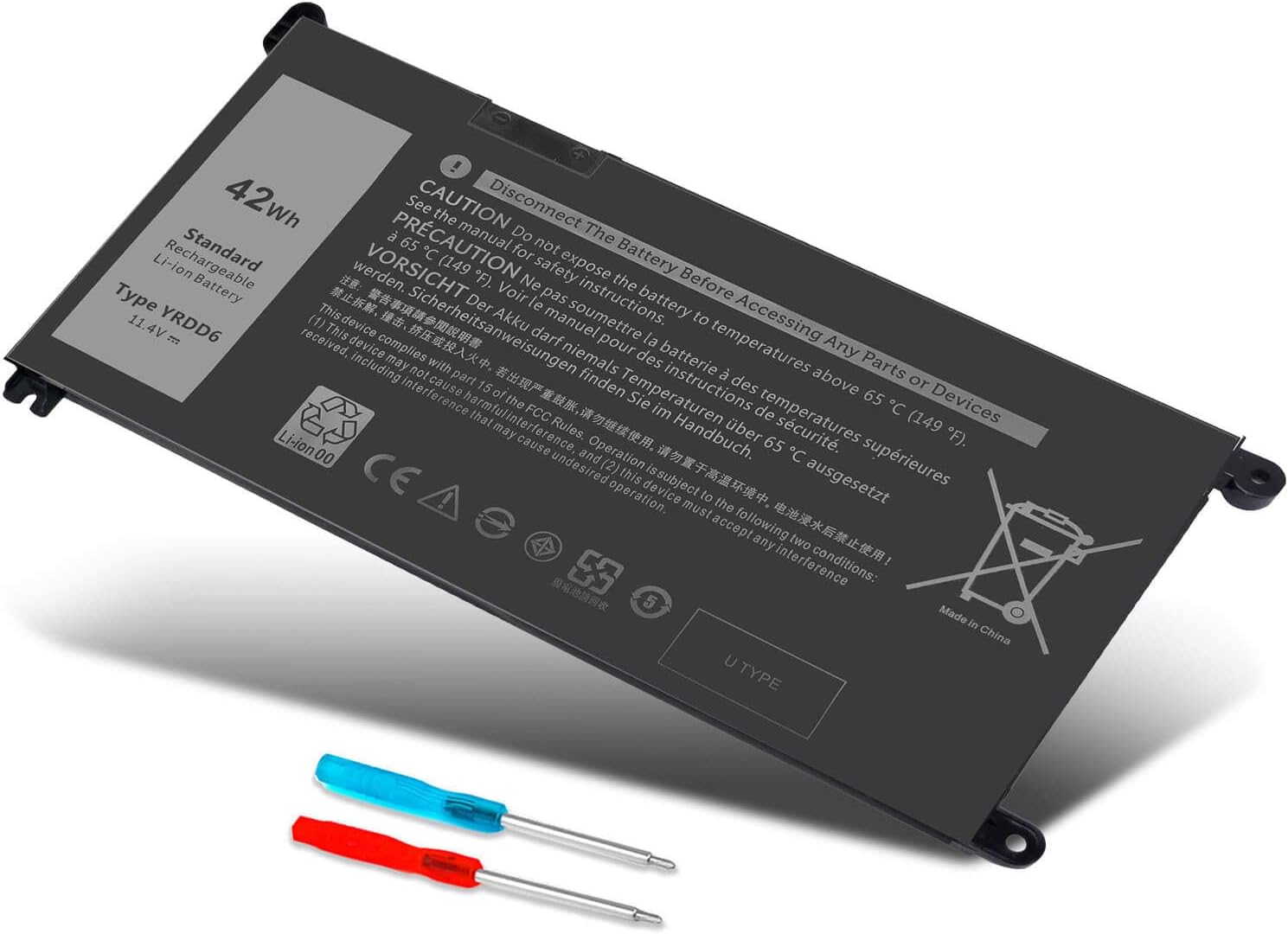 42Wh YRDD6 Battery for Dell inspiron 15 3000 Series 3583 3593 3582 3584 3501,inspiron 15...