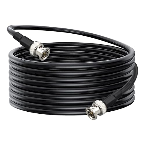 49.2Ft BNC SDI Cable 75 Ohm RG6 BNC Male to Male Extension Cable Black Video Coaxial Cable...