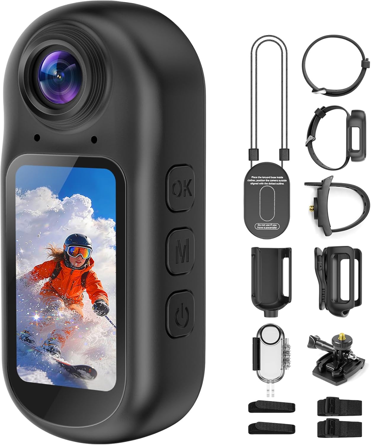 4K Mini Body Camera with Audio and Video Recording, Tiny Thumb Action Camera with 1.5"...