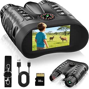 4K Night Vision Goggles for Kids, 36MP Full-Color Night Vision Binoculars 8X Zoom 850nm...