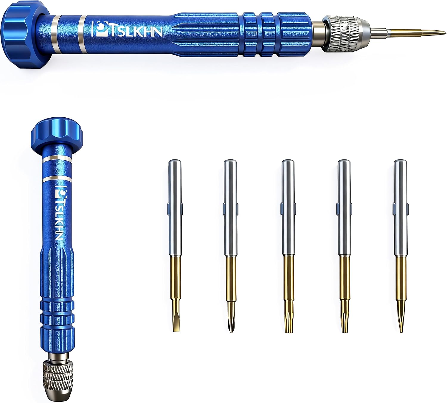 5-in-1 Multifunctional Small Screwdriver, PTSLKHN S2 Steel Magnetic Screwdriver Kit for...