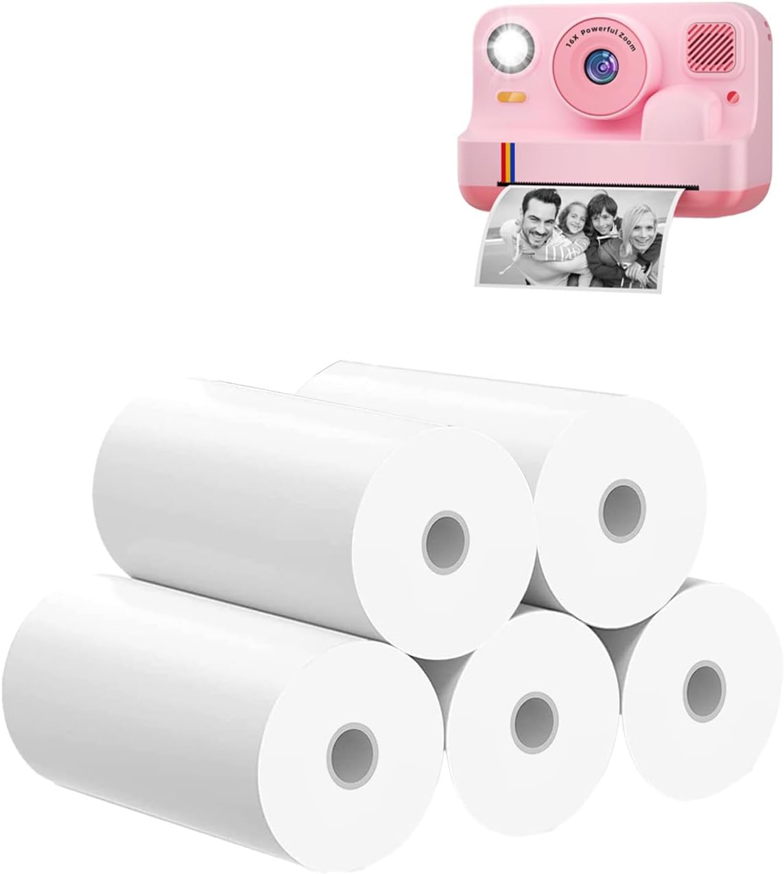 5 Rolls Kids Instant Camera Print Refill Paper for Cowilax K12PRO,UYRUREL Eco-Friendly...