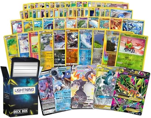 50 Pokemon Cards Plus a Rare Legendary Pokemon Card | Bundle with LCC Deck Box 4.4 4.4 out...