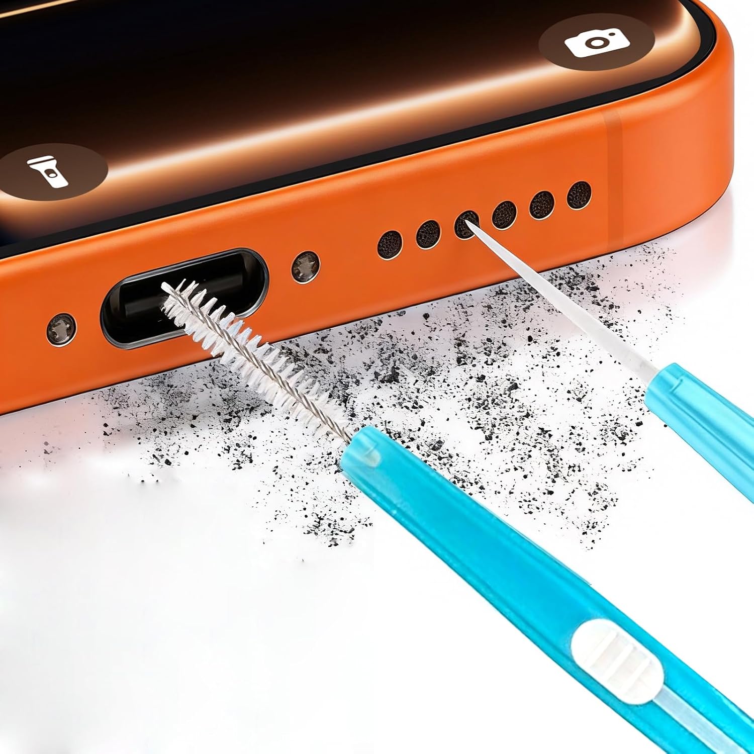 5pcs Cell Phone Cleaning Kit Dual Side Multifunction Tools Anti-Clogging Nylon Brushes &...