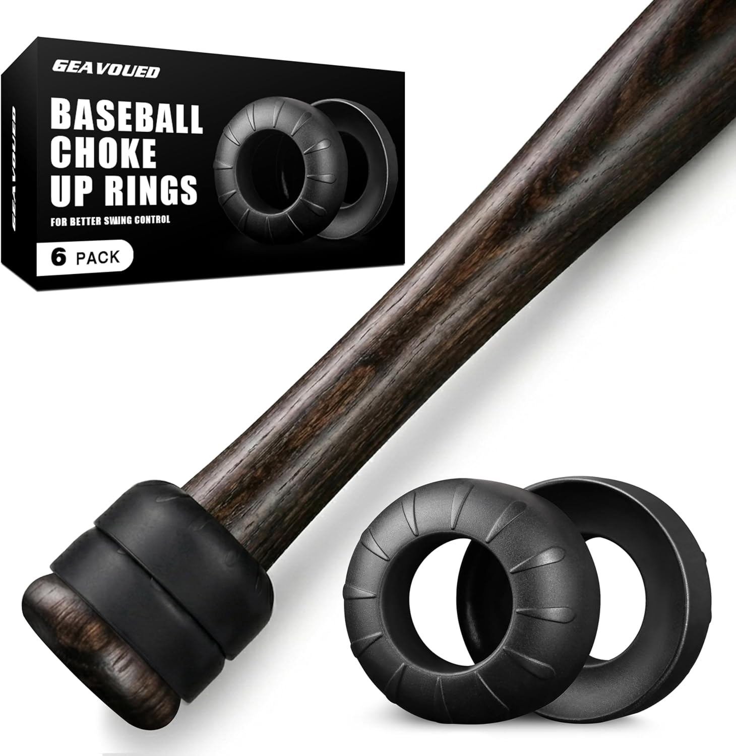 6 Pack Baseball Bat Grip Choke Up Rings,Choke Up Rings for Baseball Softball and Teeball...