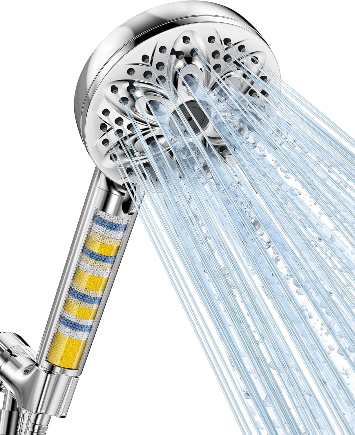 6-Setting Filtered Handheld Shower Head, JDO High Pressure Shower Head with Replaceable...