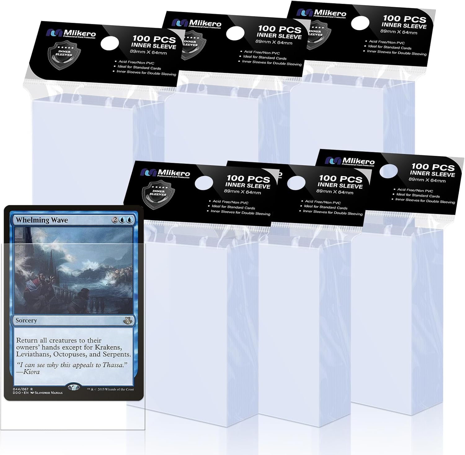 600 Pack Card Sleeves, Perfect Fit Inner Sleeves Ideal for Double-Sleeving, Trading Card...