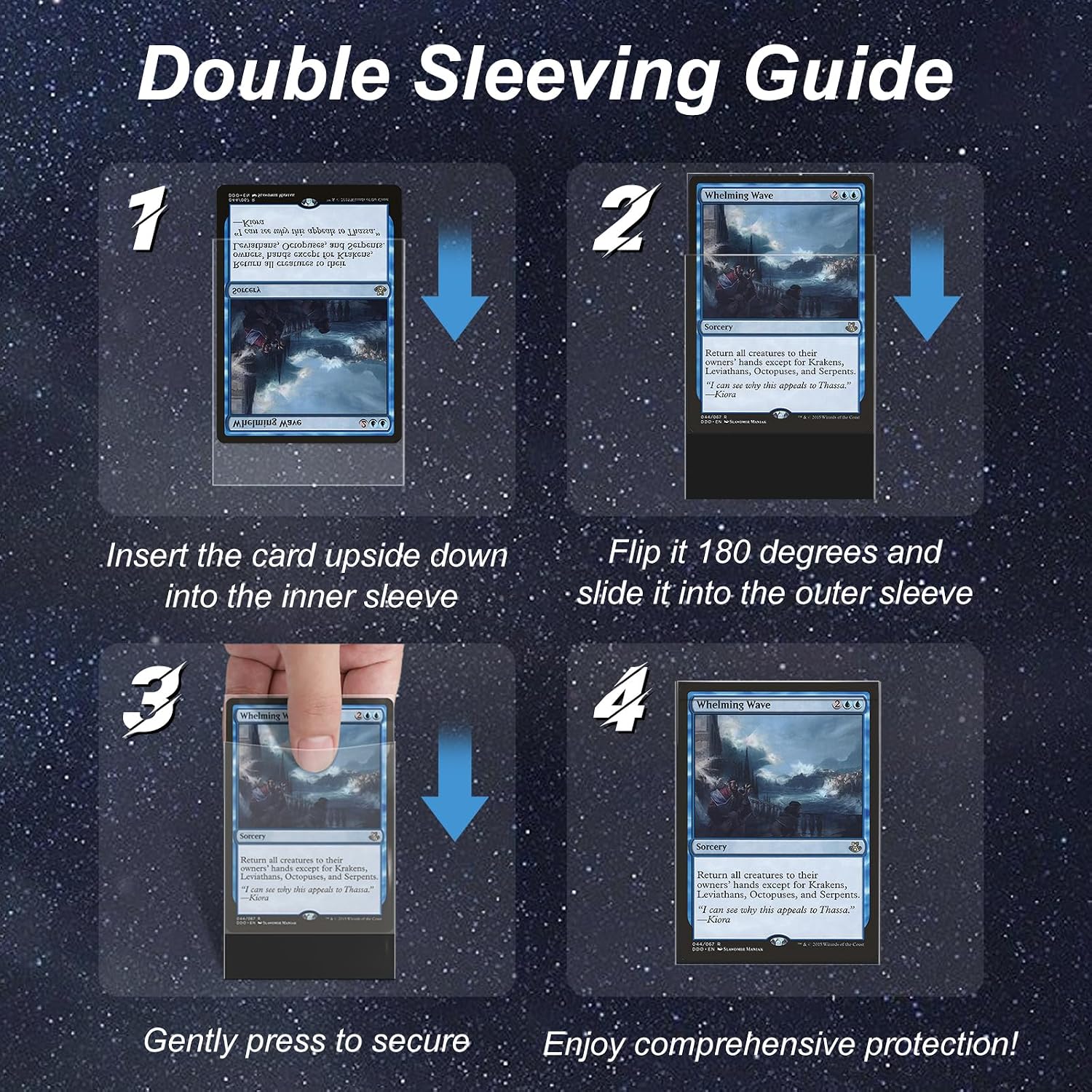 600 Pack Card Sleeves, Perfect Fit Inner Sleeves Ideal for Double-Sleeving, Trading Card... image