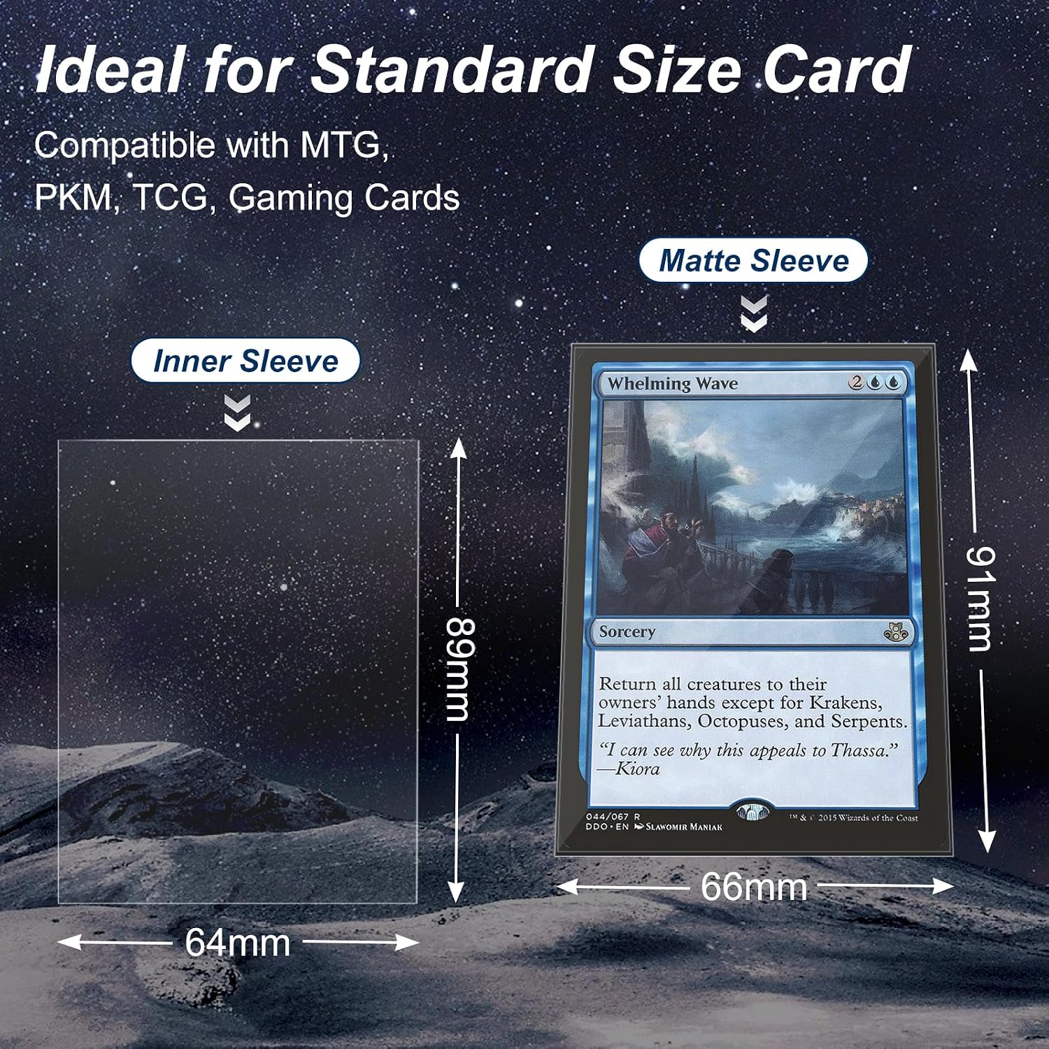 600 Pack Card Sleeves, Perfect Fit Inner Sleeves Ideal for Double-Sleeving, Trading Card... image