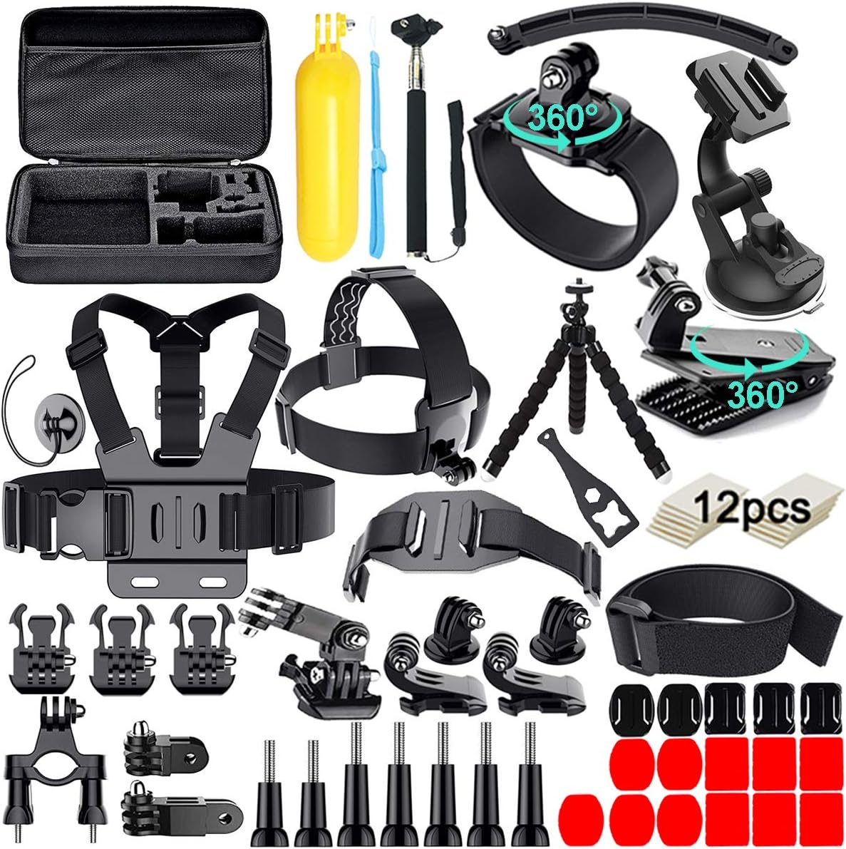 61 in 1 Action Camera Accessories Kit for GoPro Hero 13 12 11 10 9 8 7 6, Gopro Max, GoPro...