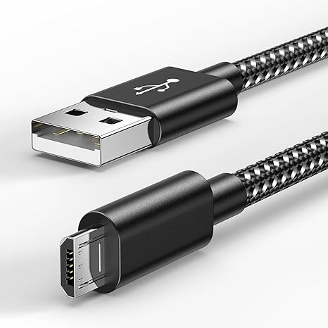 6amLifestyle 16 FT PS4 Controller Charger Charging Cable, Nylon Braided Extra Long Micro USB...