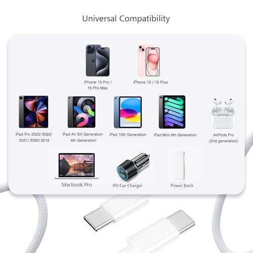 6FT 20W Fast Charger Adapter for NEW AirPod Pro 3 2025 AirPods 4 Gen 4 Generation,AirPods... image