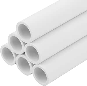 6Pcs 1/2 Inch PVC Pipe 17" Long Sch40 Industrial Pipes for Home DIY, Greenhouse, Garden...