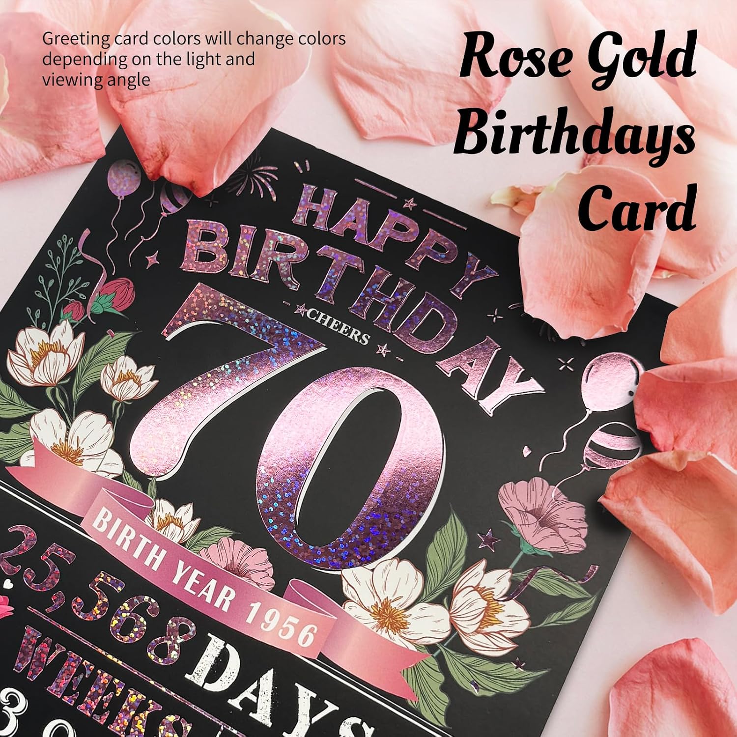70th Birthday Card for Women Her, Large 3D Pop Up 70th Birthday cards for Mom Grandma, Happy... image