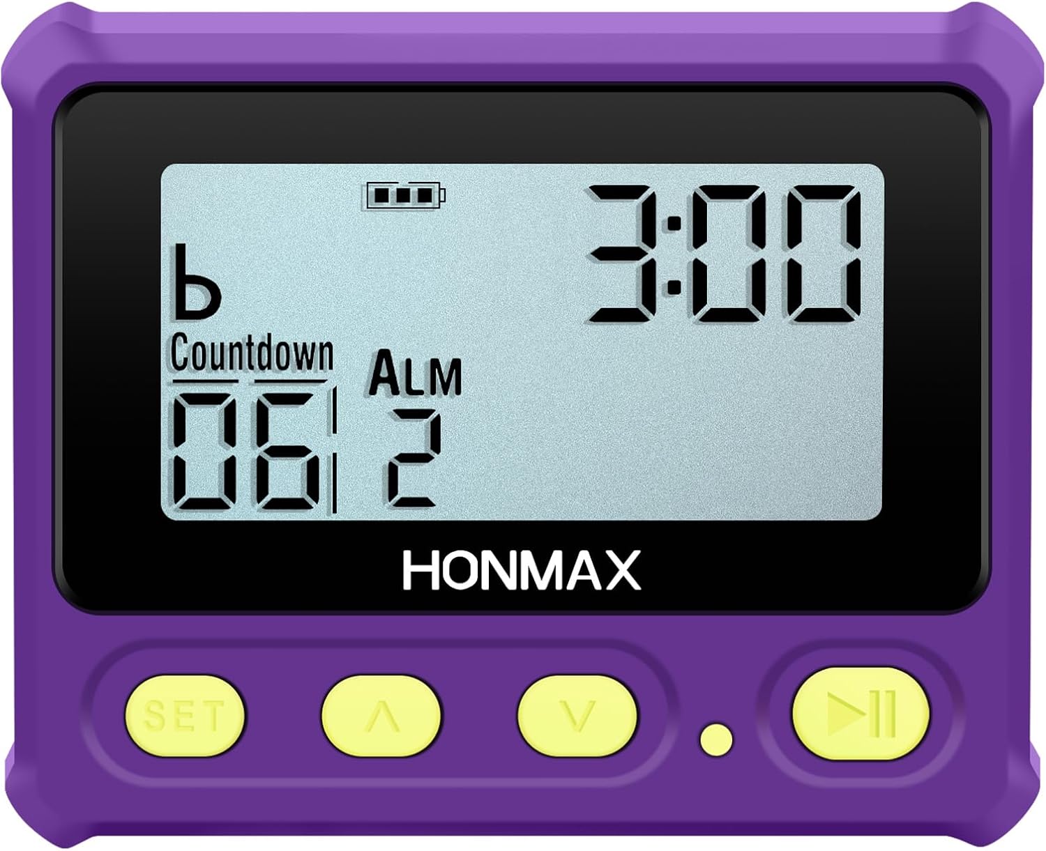 8200 Interval Timer, Stopwatch with Backlight, USB-C Rechargeable Clock (Purple) image