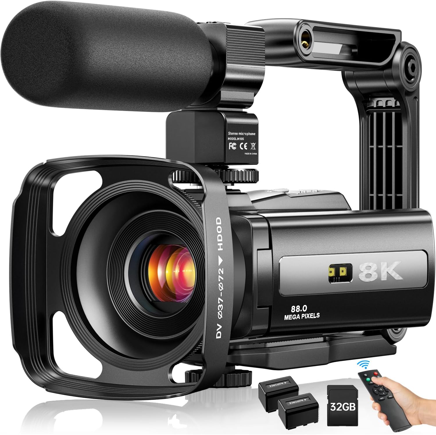 8K Video Camera 88MP UHD WiFi Vlogging Cameras for YouTube 18X Digital Zoom IR Night Vision...