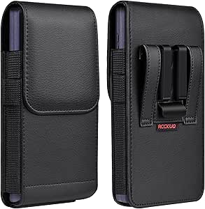 ACCKUO Leather Phone Holster with Strong Metal Belt Clip and Magnetic Closure Compatible...