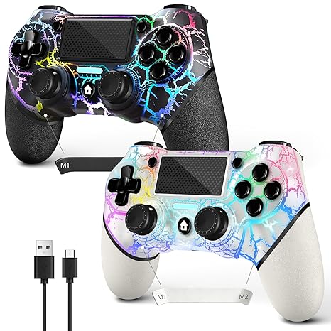 AceGamer 2 Pack for PS4 Controller, Hall Effect Joysticks & Programmable Back Buttons...