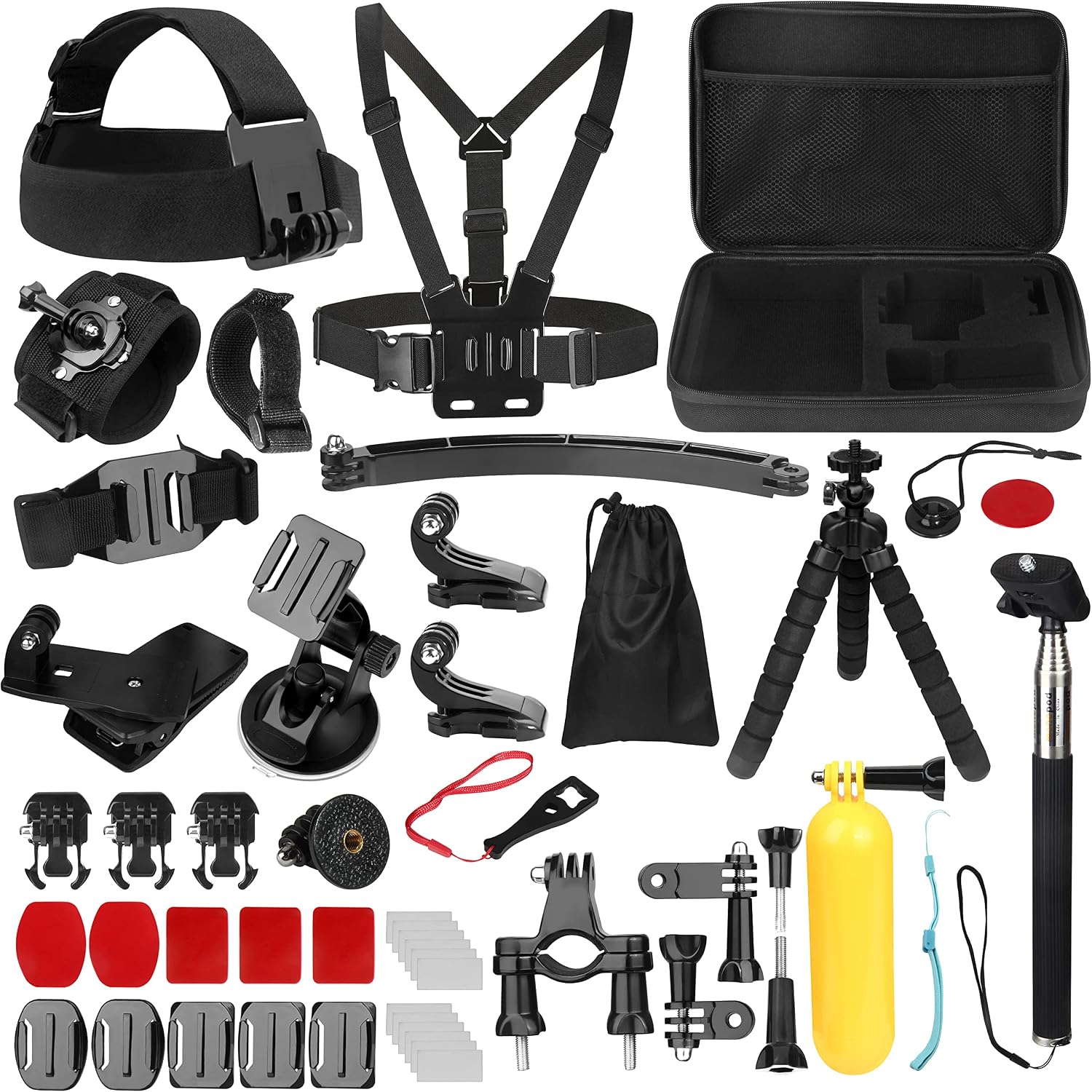 Action Cameras Accessory Kit, Bonvvie 50-in-1 Sports Camera Accessory Kit Compatible with...