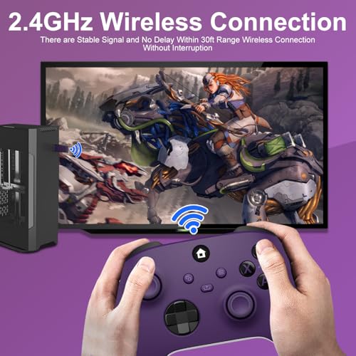 ADHJIE Xbox One Controller, 2.4GHz Wireless Controller Compatible with Xbox One/One S/One... image