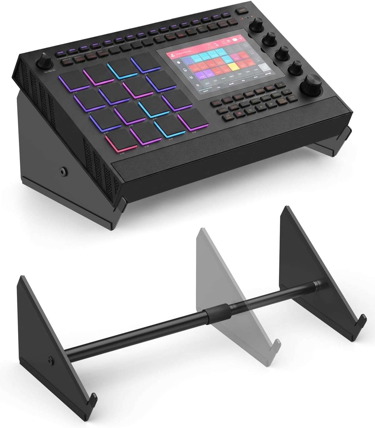 Adjustable Desktop Stand for Samplers, Synthesizers, Drum Machines and Effects Units...