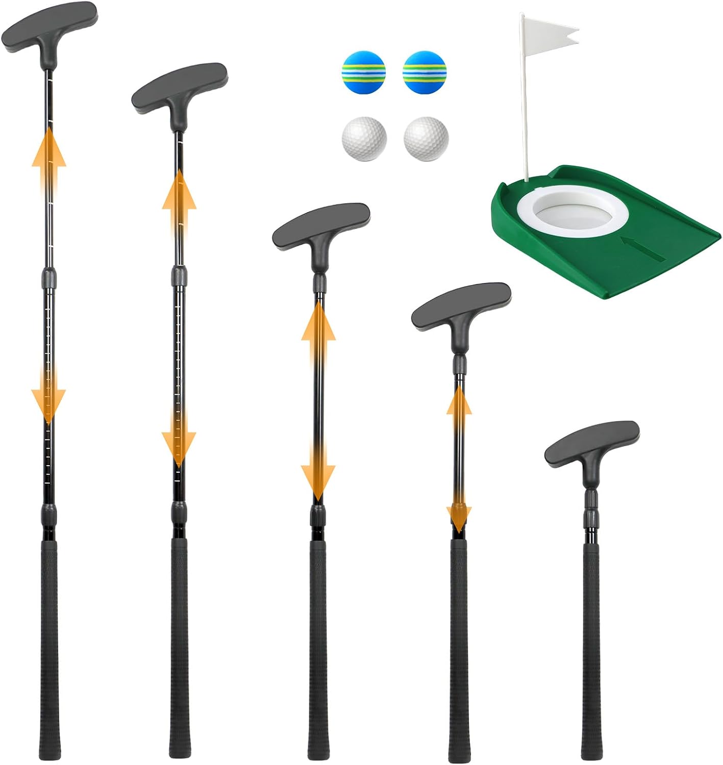 Adjustable Golf Putter, Two-Way Kids Putter for Right & Left Handed, Mini Golf Set for Youth...