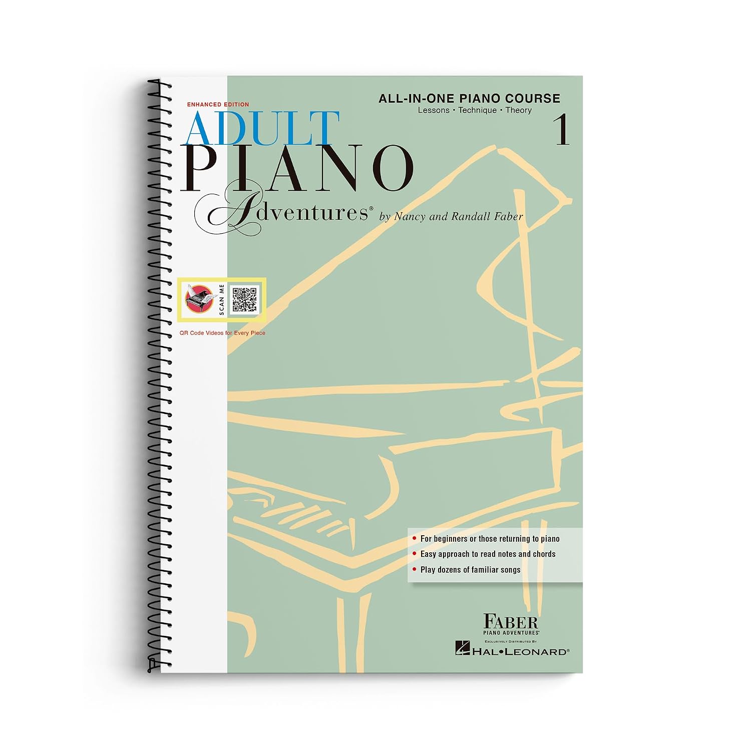 Adult Piano Adventures: All in One Course - Book 1 | Faber Beginner Method Piano Book for...