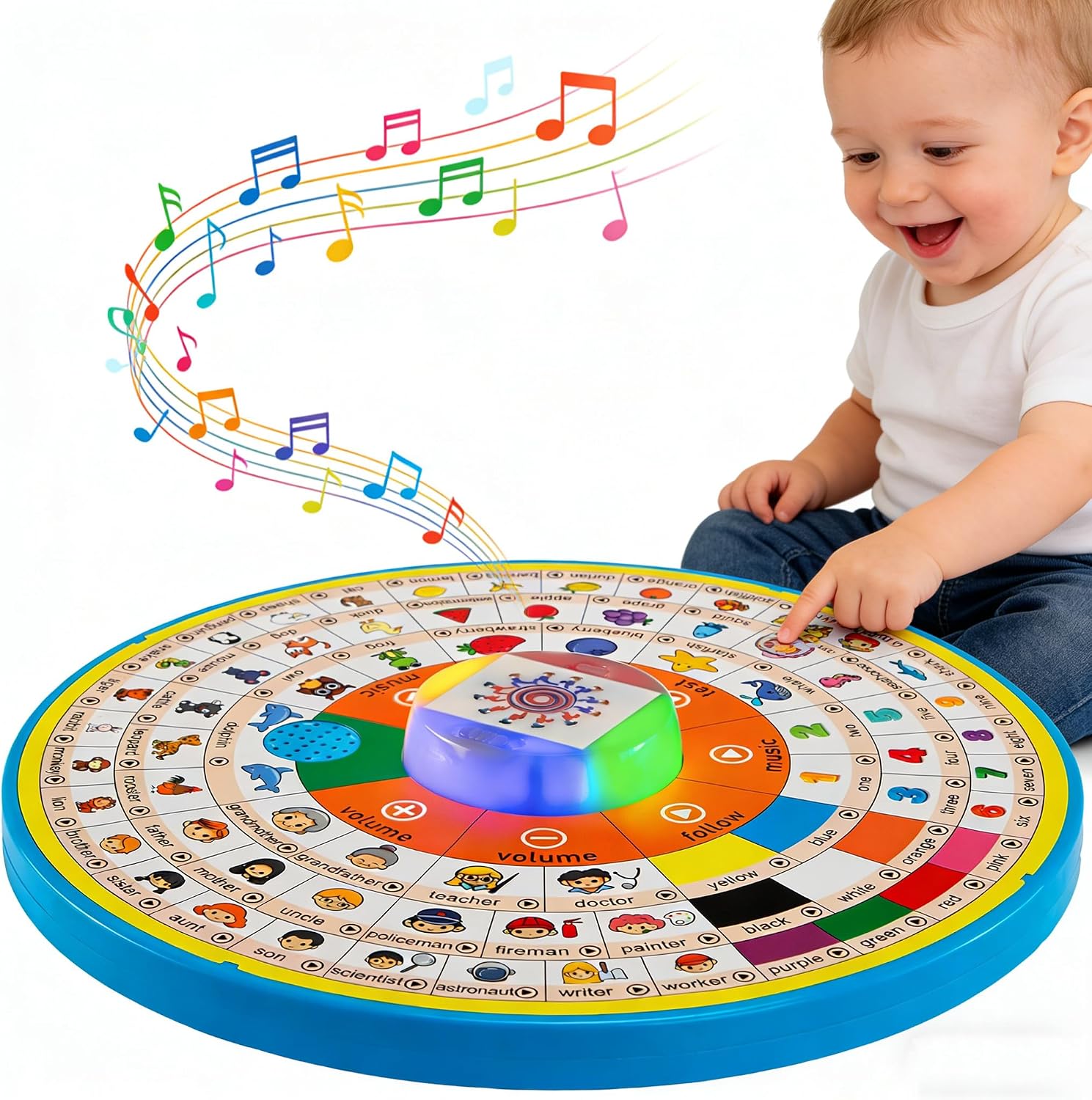 Age 1 2 3 Toddler Learning Words Pronunciation Machine,12 Month+ Kids Early Education...