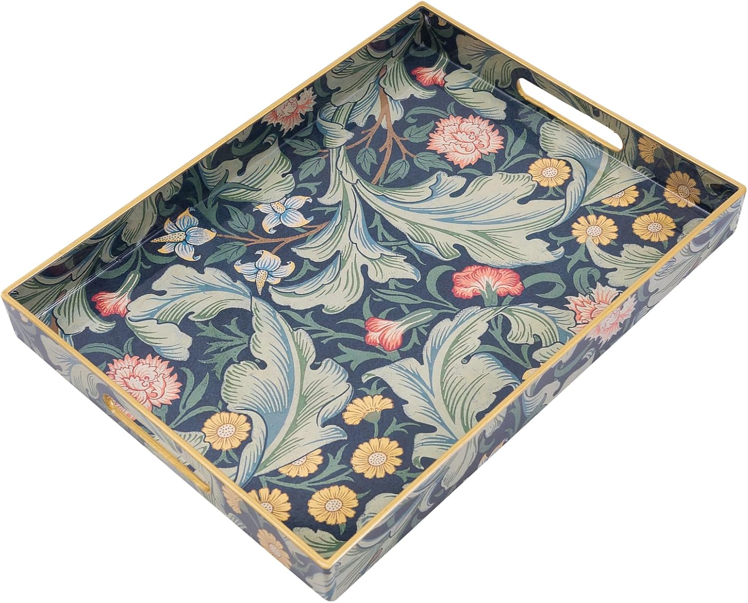 AGIOTA Coffee Table Trays for Living Room Serving Tray with Handles, Modern Large Tray for...