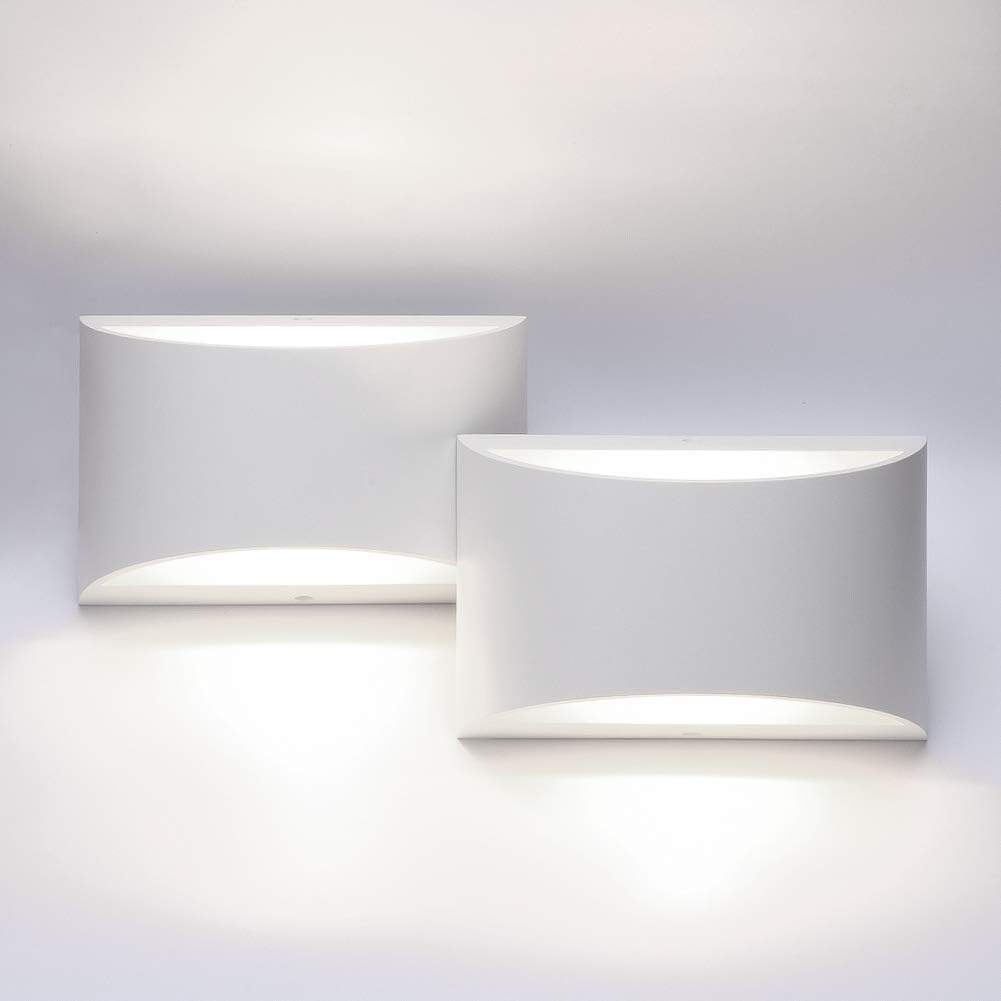 Aipsun Indoor Aluminum Modern LED Wall Sconce Hardwired Interior Wall Lights Set of 2 Up and...