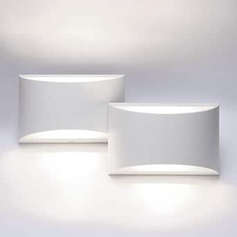 Aipsun Indoor Aluminum Modern LED Wall Sconce Hardwired Interior Wall Lights Set of 2 Up and... image