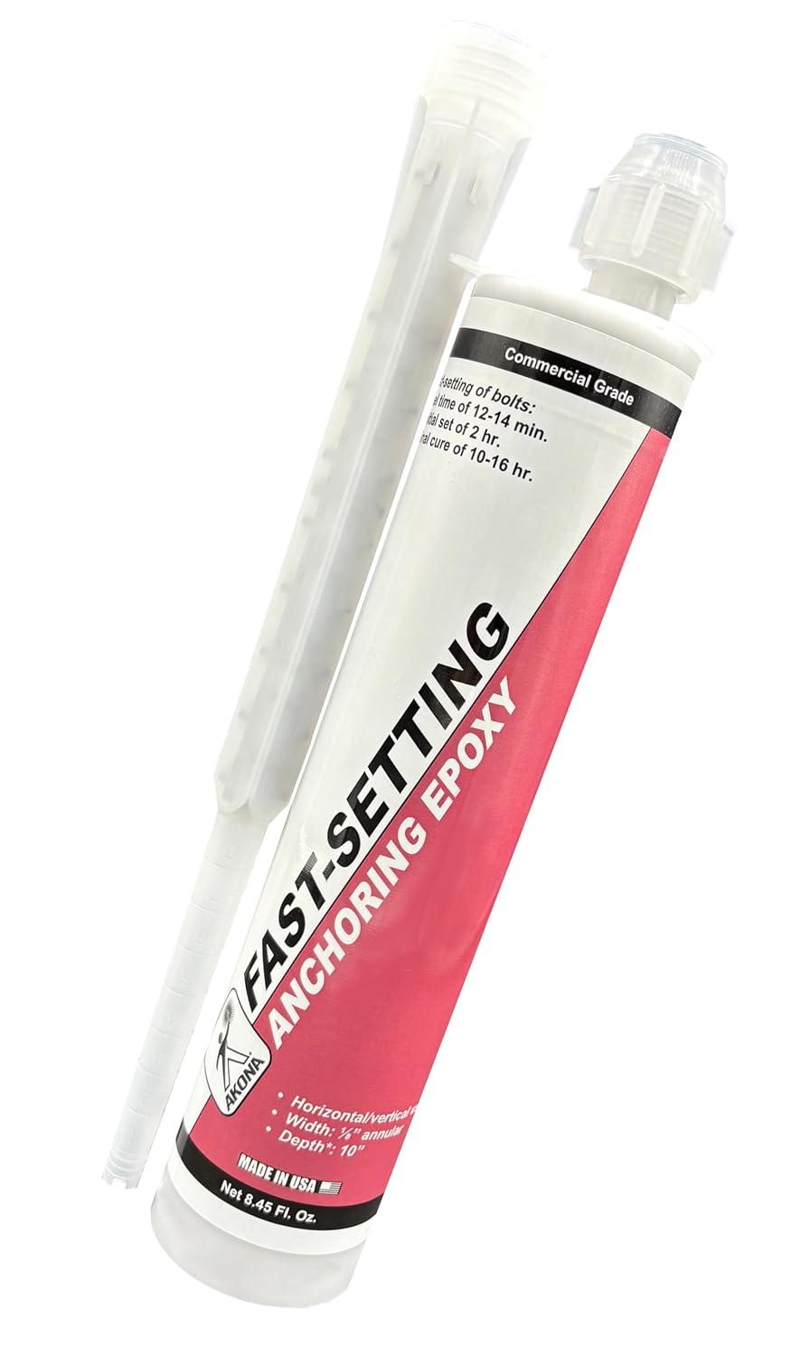 Akona Fast-Setting Anchoring Epoxy - Anchoring Epoxy for Concrete, Rebar, Steel, Masonry...
