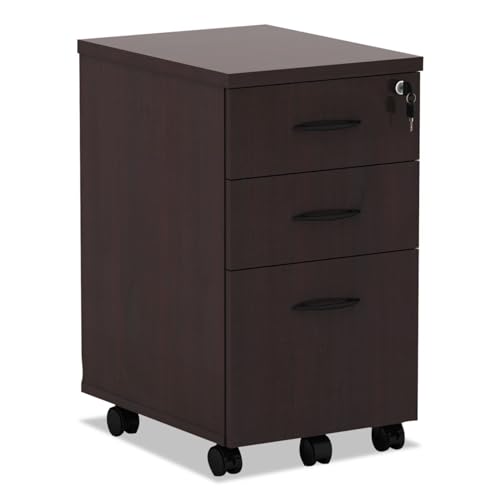 Alera ALE Valencia Mobile B/B/F Pedestal File, 15 7/8w x 20 1/2d x 28 3/8h, Mahogany