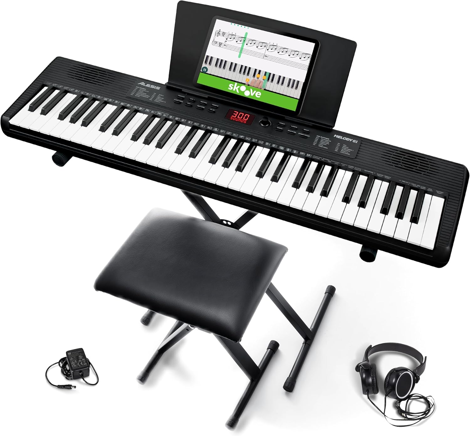 Alesis Melody 61 MK4 Keyboard Piano for Beginners with 61 Keys, Speakers, Stand, Bench...