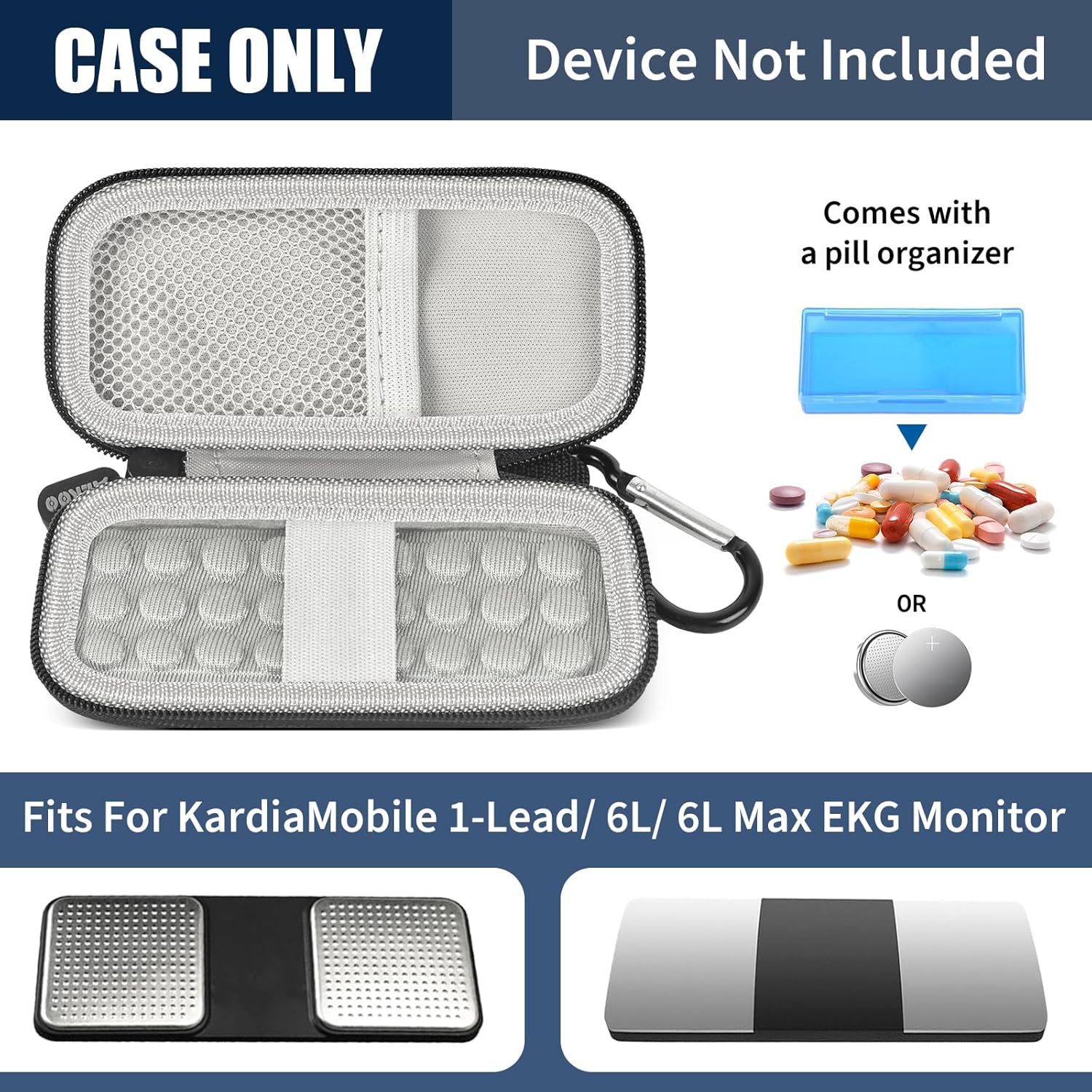 ALKOO Heart Monitor Case for AliveCor for KardiaMobile 1-Lead/for KardiaMobile 6L / for... image