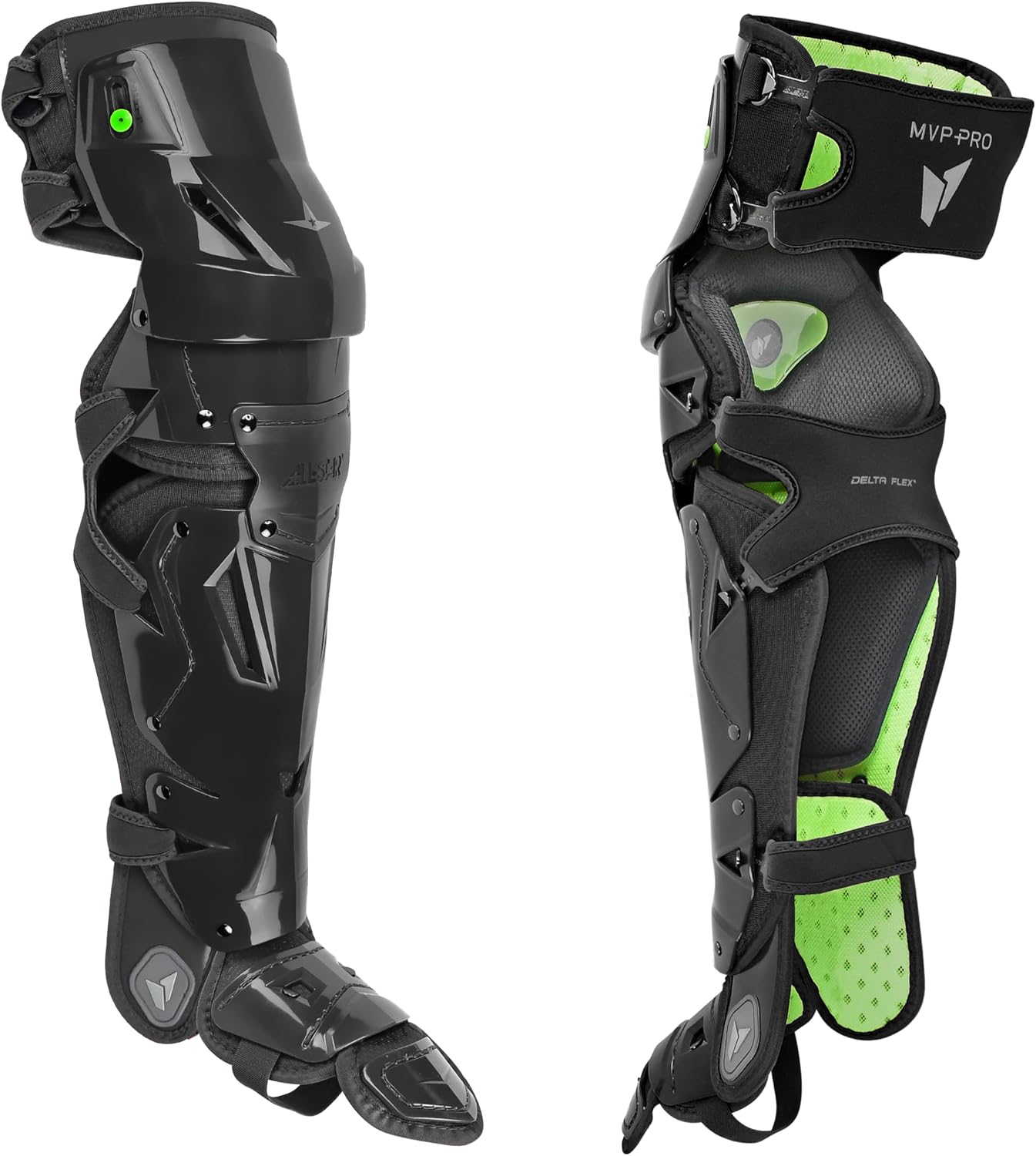All-Star MVP-PRO Leg Guards, Baseball Catchers Gear, Youth and Adult Sizes
