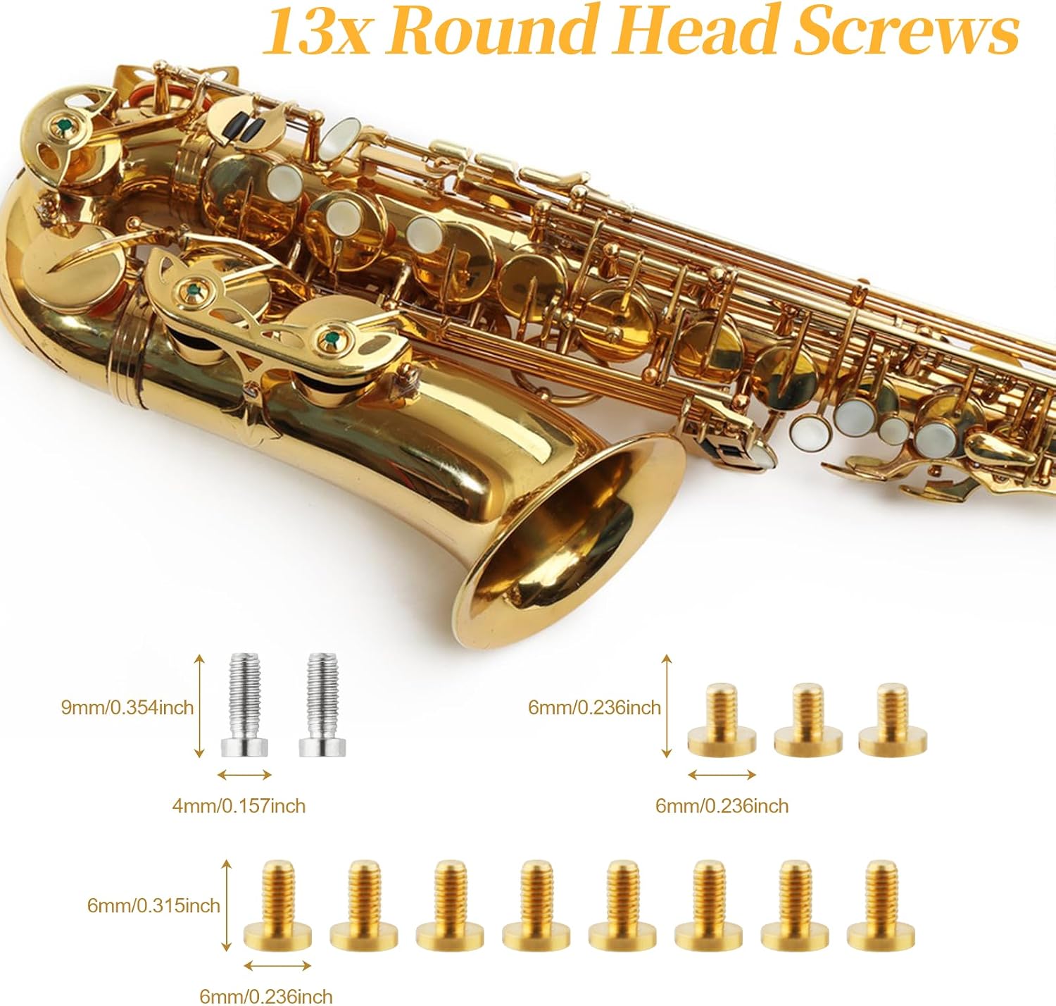 Alto Saxophone Repair Kit,118 Pcs Alto Saxophone Repair Parts Replacement Tools set,Woodwind... image