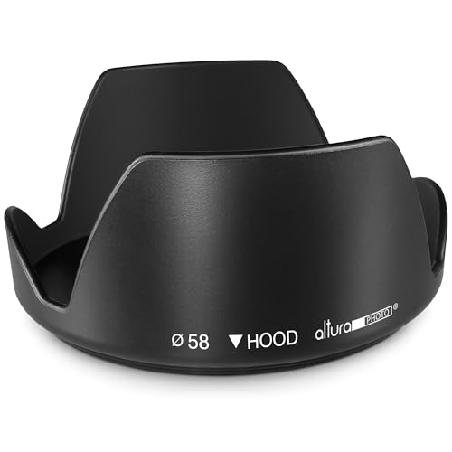 Altura Photo 58mm Camera Lens Hood Accessories for Canon Rebel T7 T8i T7i T6i T6s T6 SL2 SL3... image