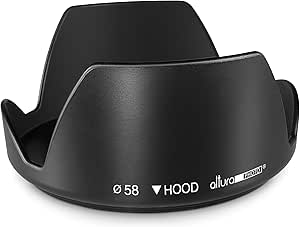 Altura Photo 58mm Camera Lens Hood Accessories for Canon Rebel T7 T8i T7i T6i T6s T6 SL2 SL3...