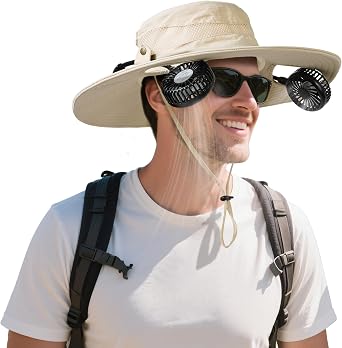 AMACOOL Bucket Hat Fan Pro, Gifts for Father Dad Husband, Fishing Essentials for Women Men... image