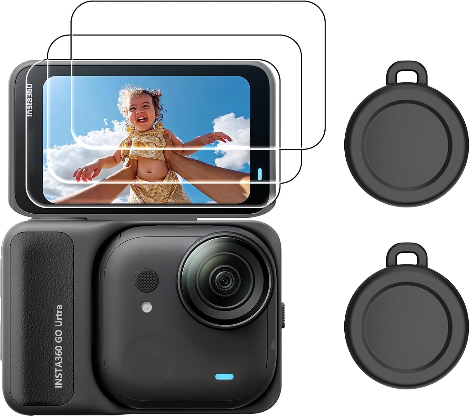 AMAZEAR Screen Lens Protector for Insta360 GO Ultra Accessories, Insta 360 Go-Ultra 3...