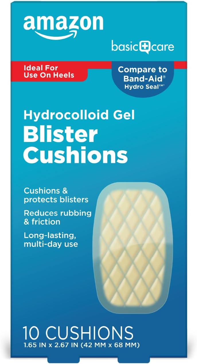 Amazon Basic Care Extreme Hydrocolloid Gel Blister Cushion Bandages, Self-Adhesive, Reduces...